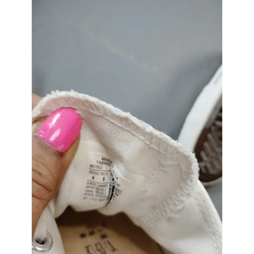 Converse Chuck Taylor All Star OX M7652 Optical White Low Top M4/WM 6 Sneakers * - Picture 12 of 12